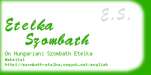 etelka szombath business card